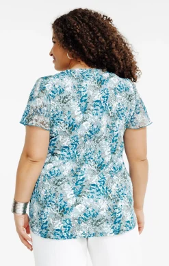 Toscane Boutique Tee-shirts|Tee-shirt à imprimé floral CELADON