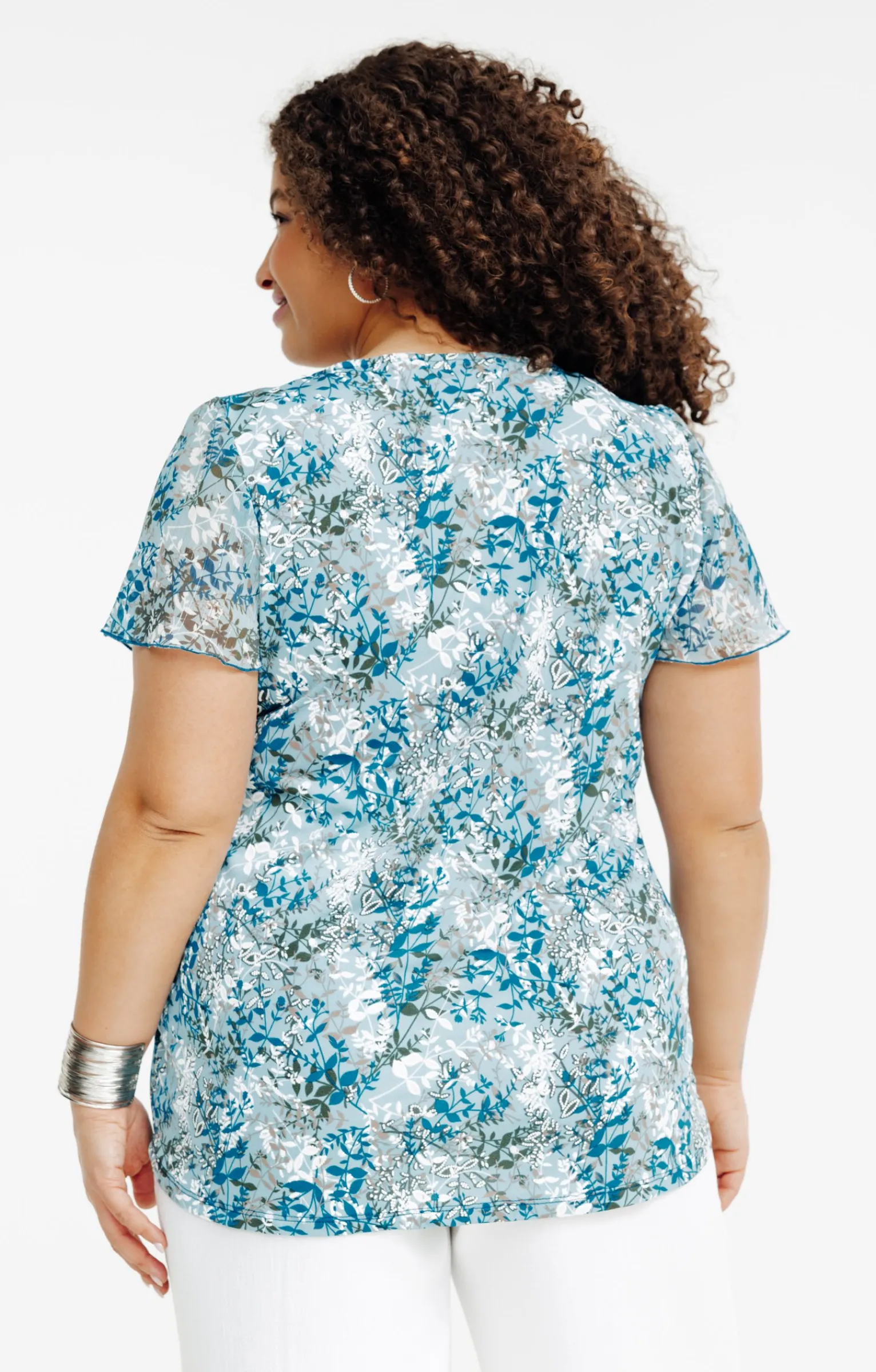 Toscane Boutique Tee-shirts|Tee-shirt à imprimé floral CELADON