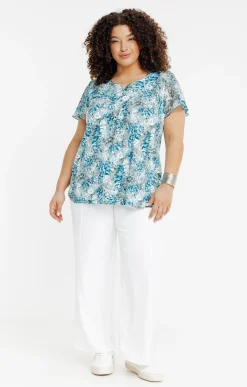 Toscane Boutique Tee-shirts|Tee-shirt à imprimé floral CELADON