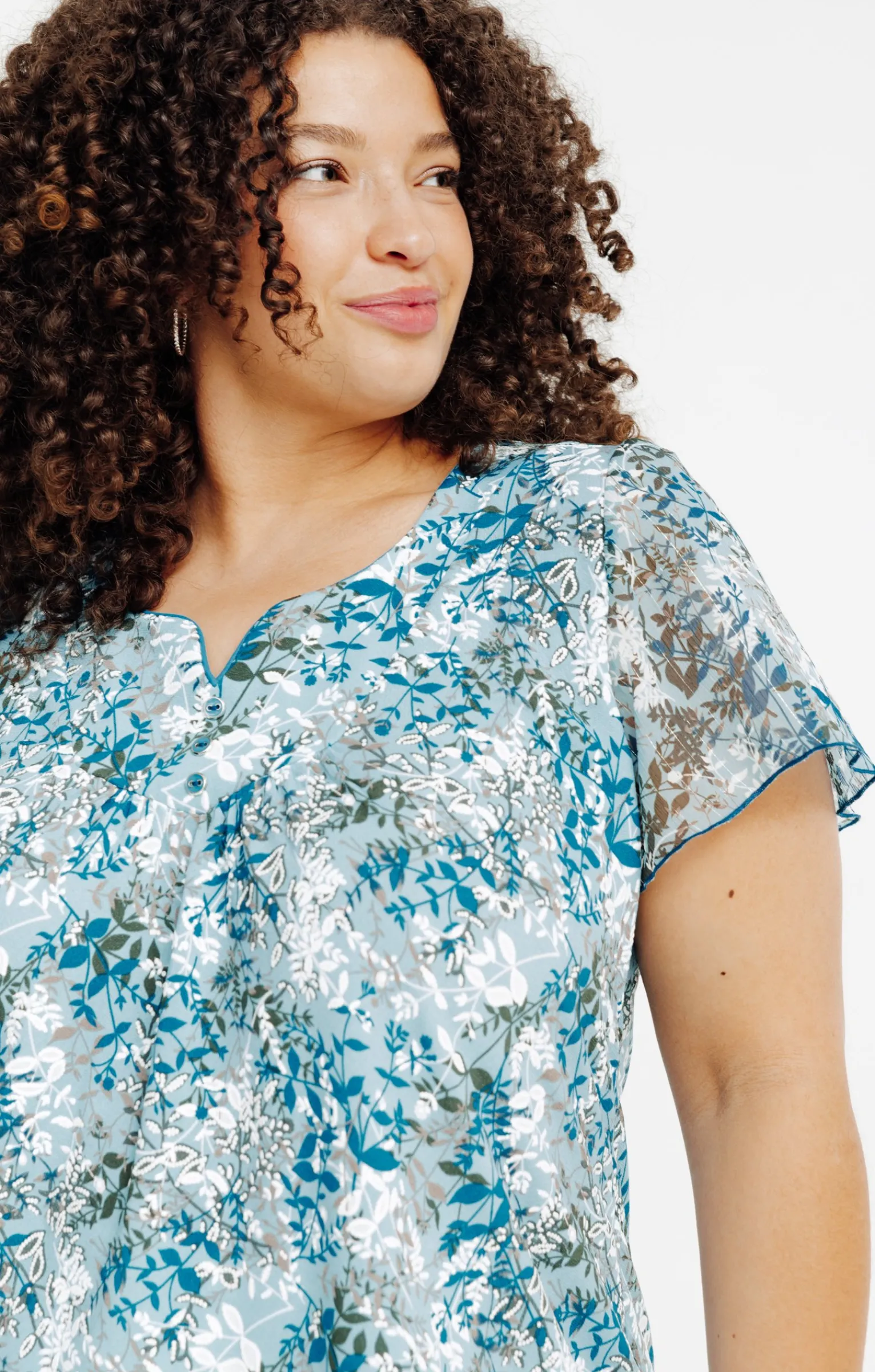 Toscane Boutique Tee-shirts|Tee-shirt à imprimé floral CELADON