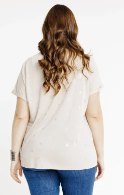 Toscane Boutique Tee-shirts|Tee-shirt à imprimé foil SABLE