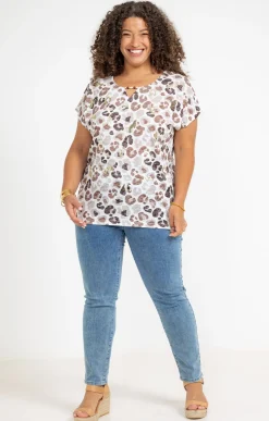 Toscane Boutique Tee-shirts|Tee-shirt à imprimé léopard HAVANE