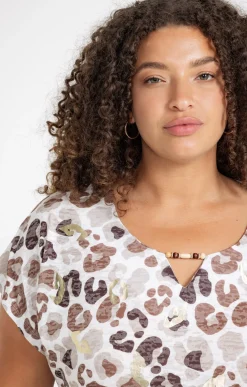 Toscane Boutique Tee-shirts|Tee-shirt à imprimé léopard HAVANE