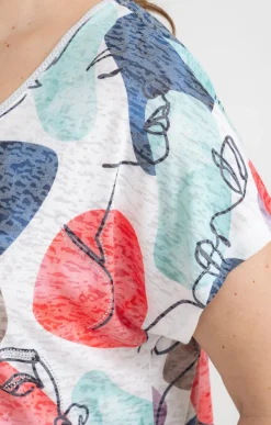 Toscane Boutique Tee-shirts|Tee-shirt à imprimé visages MARINE