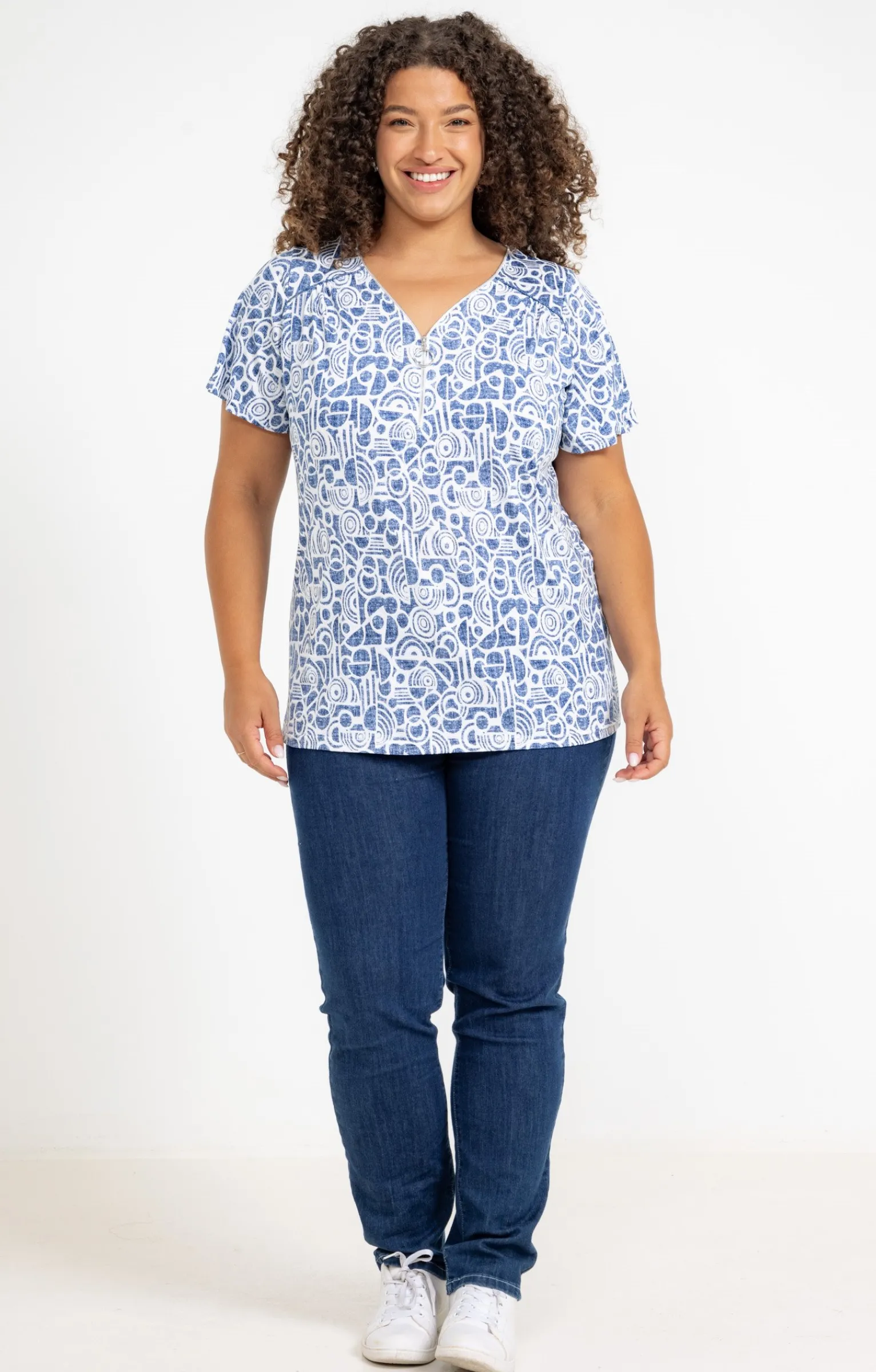 Toscane Boutique Tee-shirts|Tee-shirt bicolore BLEU