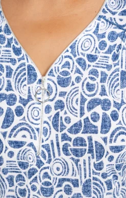 Toscane Boutique Tee-shirts|Tee-shirt bicolore BLEU