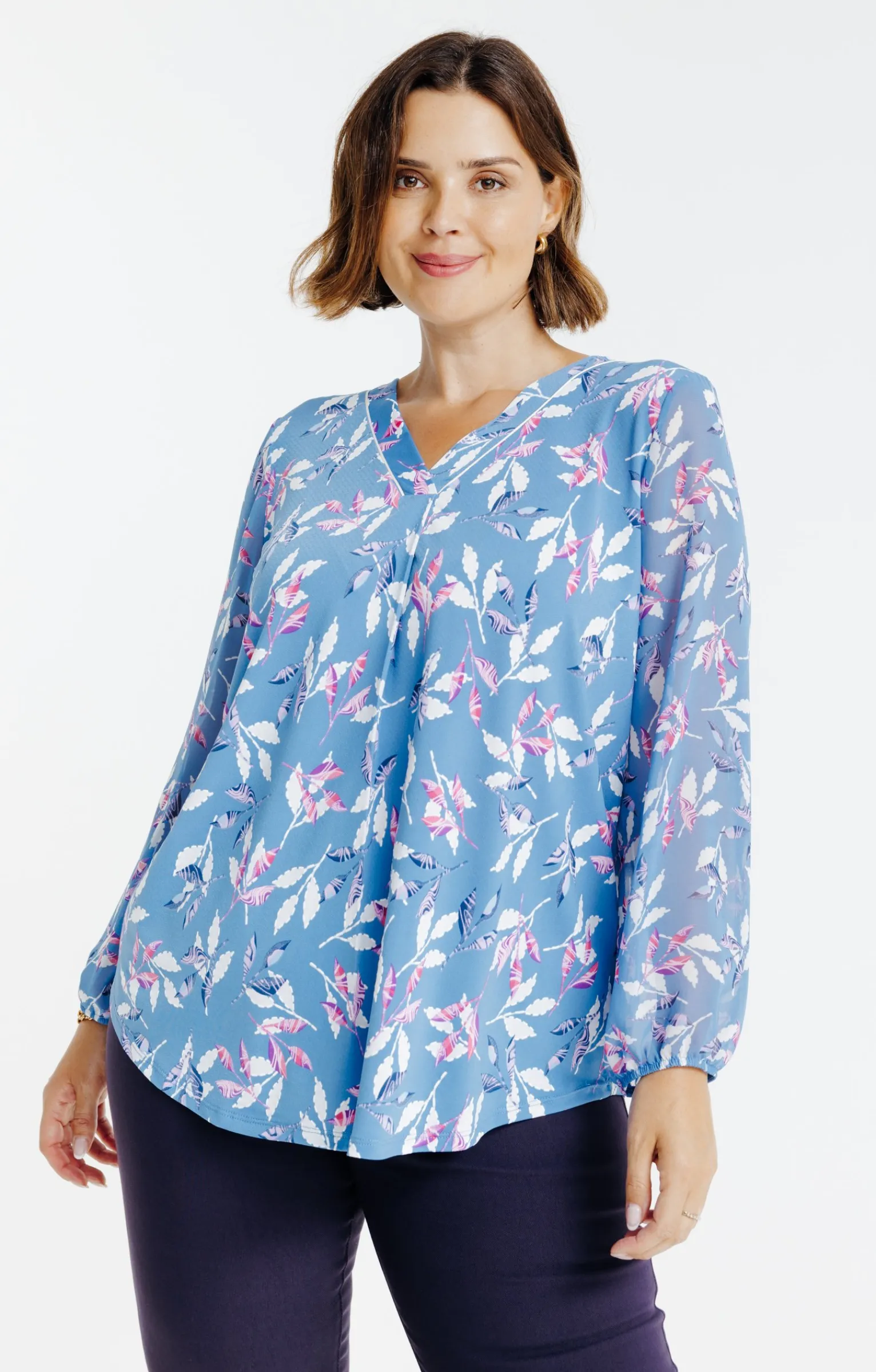 Toscane Boutique Tee-shirts|Tee-shirt bi-matière BLEU HORIZON