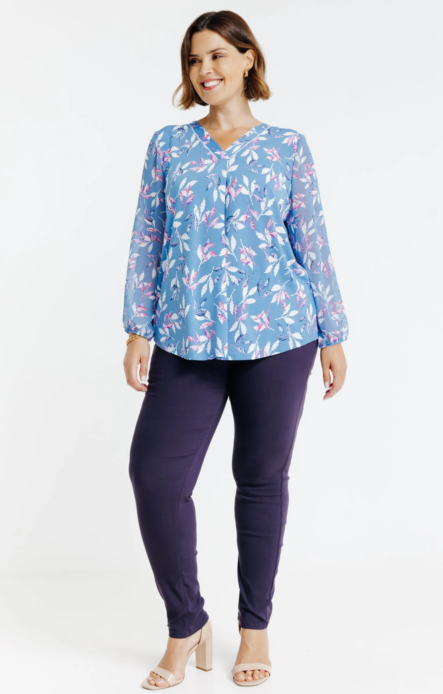 Toscane Boutique Tee-shirts|Tee-shirt bi-matière BLEU HORIZON