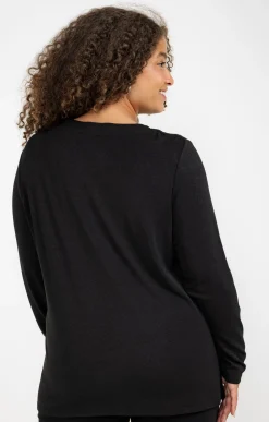 Toscane Boutique Tee-shirts|Tee-shirt col bateau NOIR