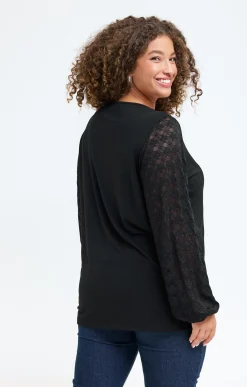 Toscane Boutique Tee-shirts|Tee-shirt col carré NOIR