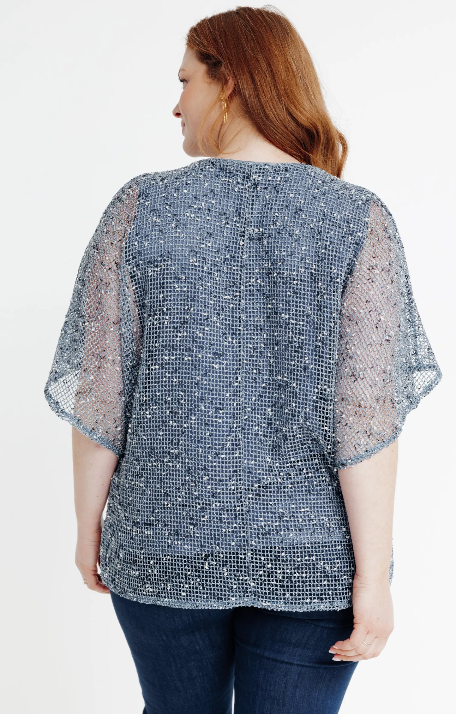 Toscane Boutique Tee-shirts|Tee-shirt en maille reliefée BLEU