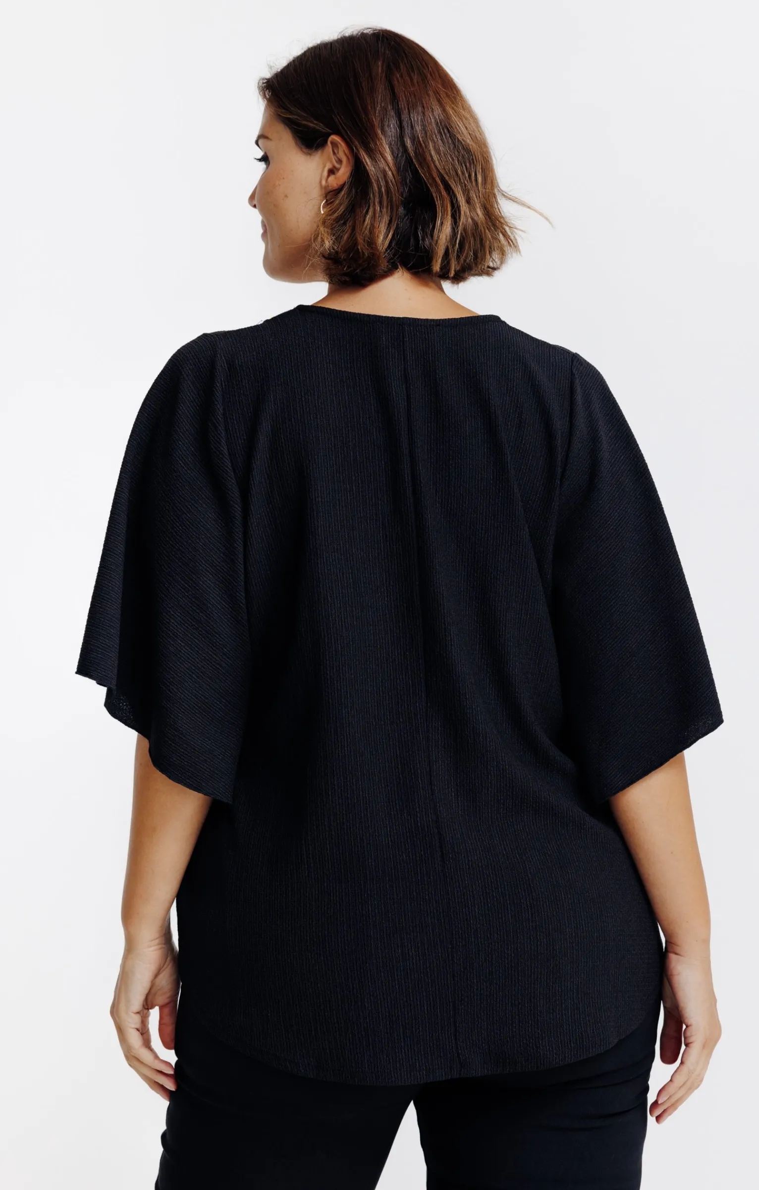 Toscane Boutique Tee-shirts|Tee-shirt forme poncho NOIR