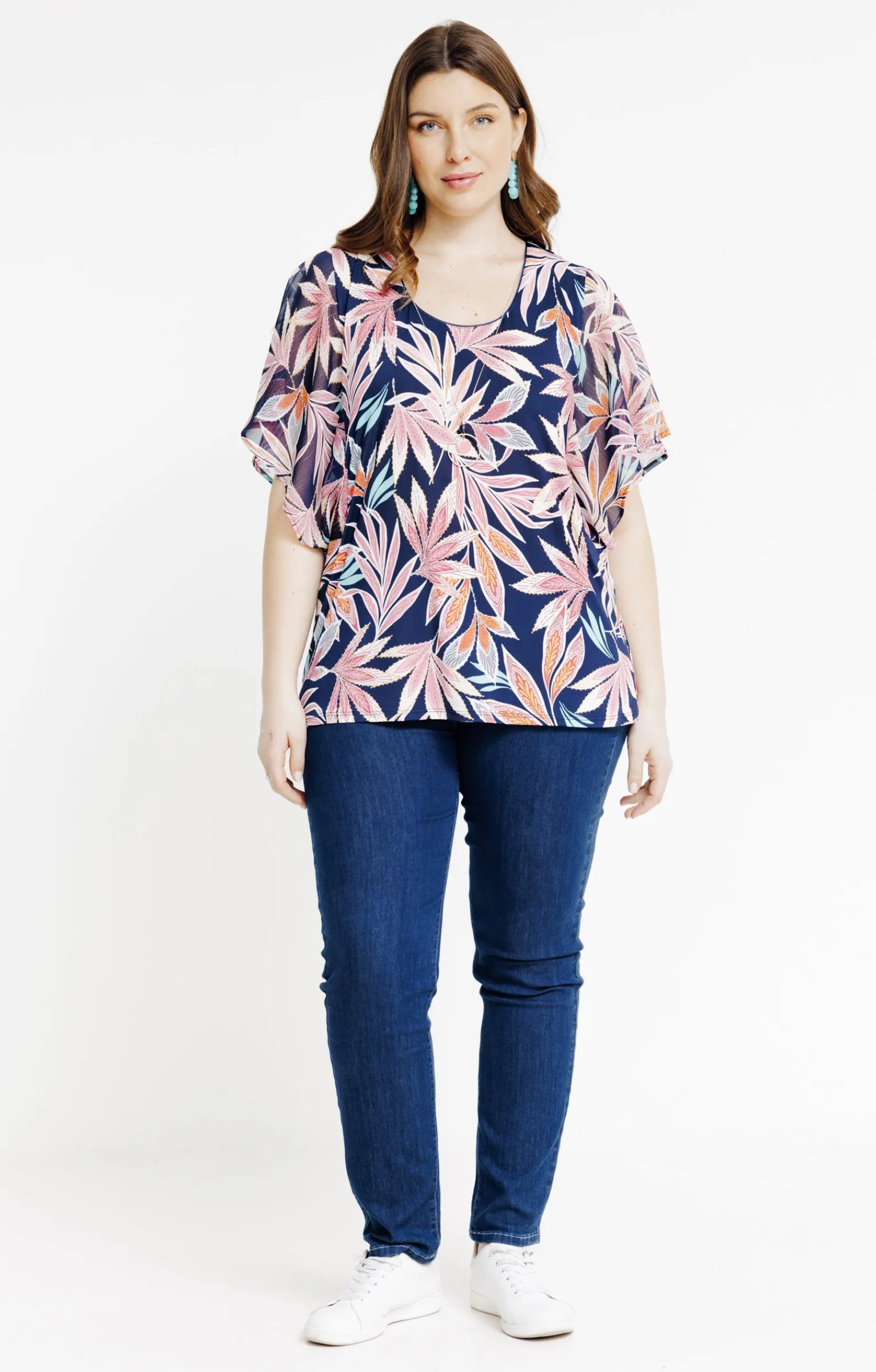 Toscane Boutique Tee-shirts|Tee-shirt forme poncho imprimé ROSE BARBIE