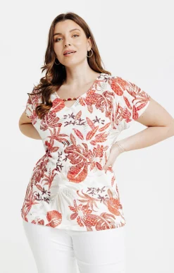 Toscane Boutique Tee-shirts|Tee-shirt imprimé CORAIL