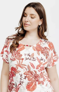 Toscane Boutique Tee-shirts|Tee-shirt imprimé CORAIL