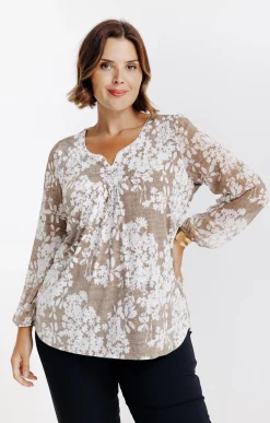 Toscane Boutique Tee-shirts|Tee-shirt imprimé BEIGE