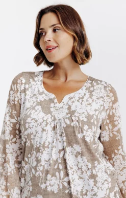 Toscane Boutique Tee-shirts|Tee-shirt imprimé BEIGE