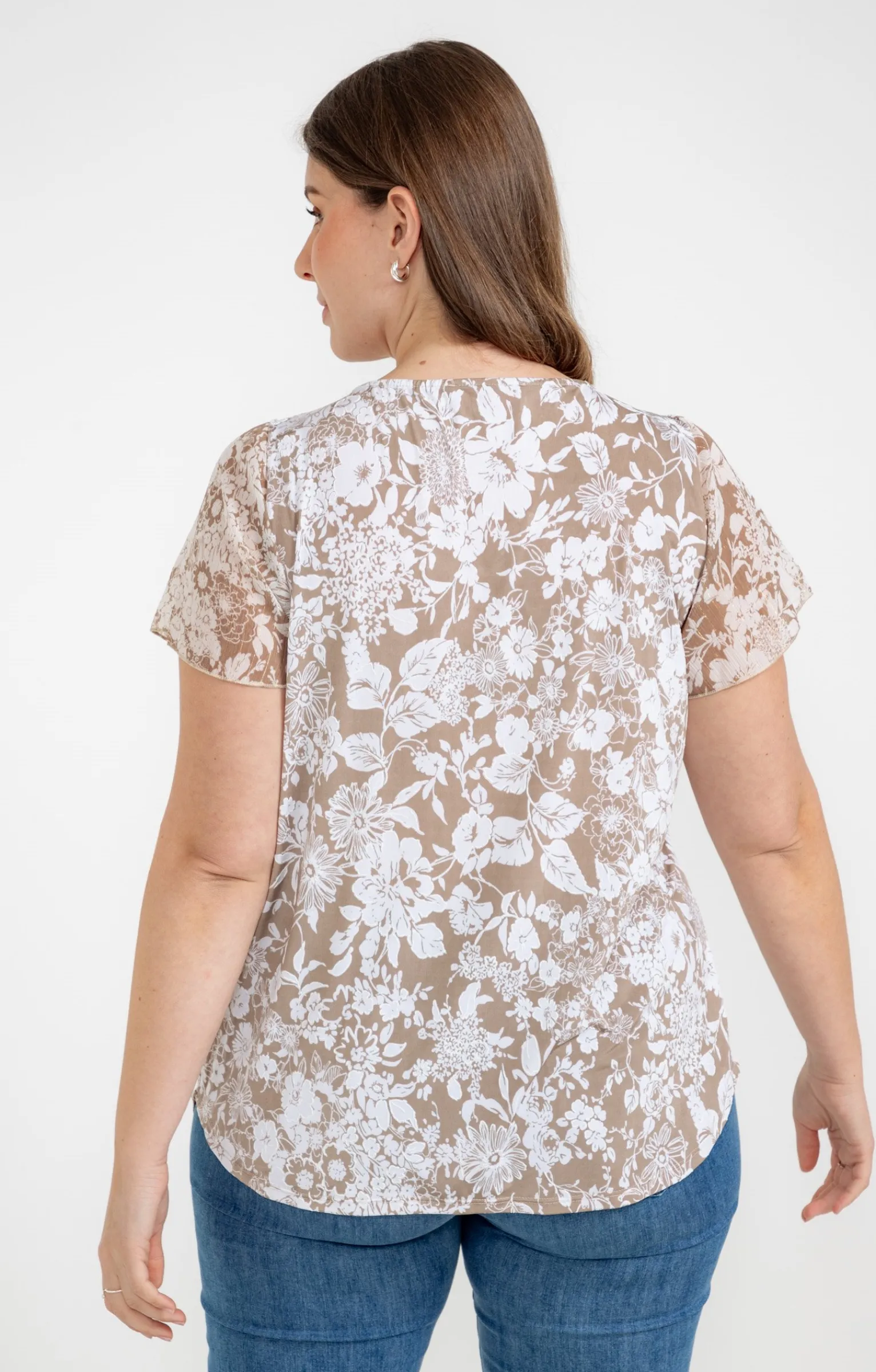 Toscane Boutique Tee-shirts|Tee-shirt imprimé TAUPE