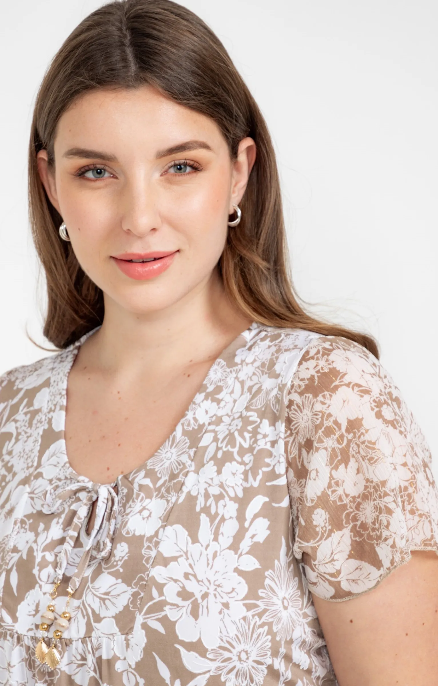 Toscane Boutique Tee-shirts|Tee-shirt imprimé TAUPE