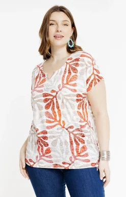 Toscane Boutique Tee-shirts|Tee-shirt imprimé CORAIL