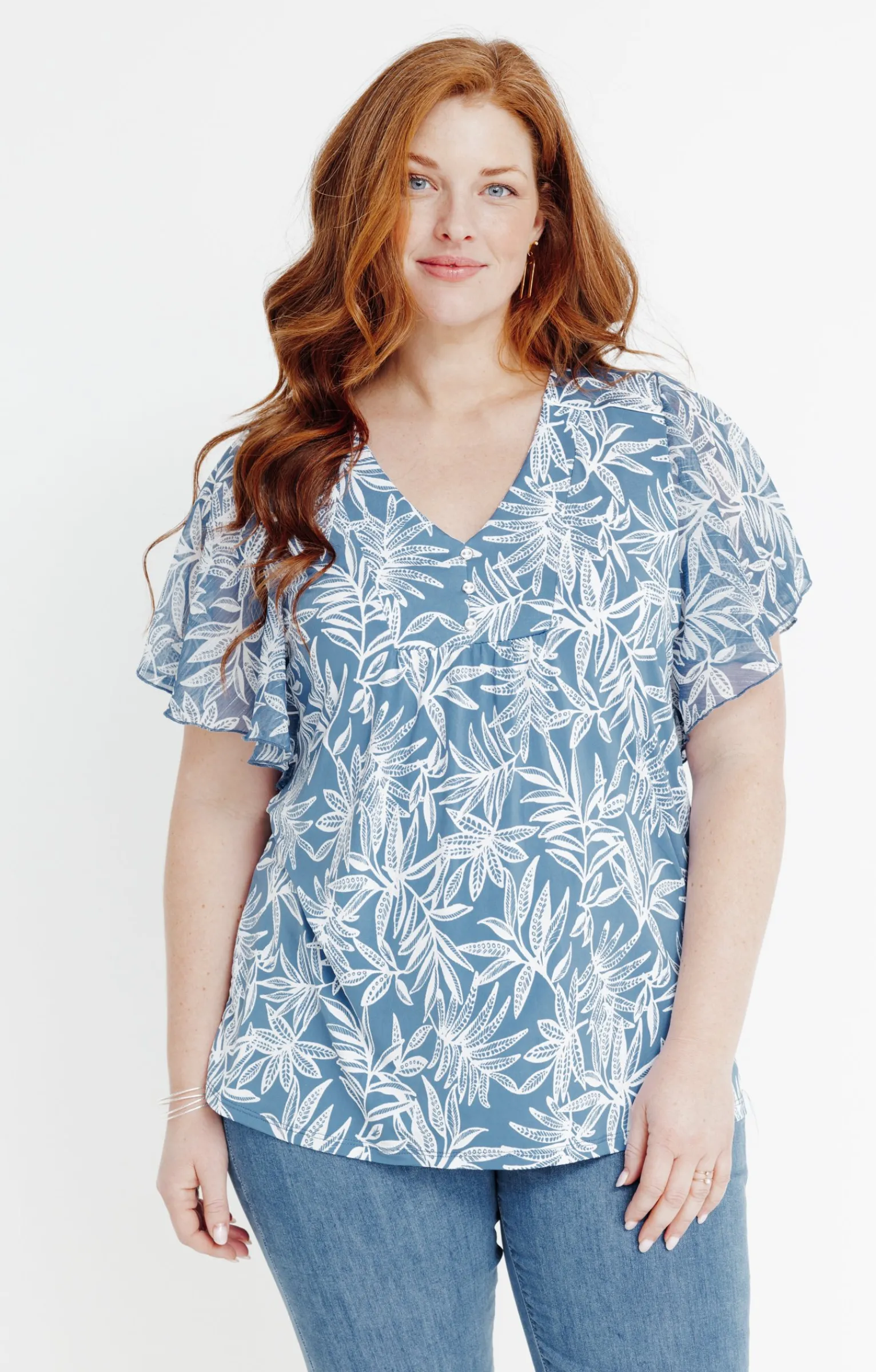 Toscane Boutique Tee-shirts|Tee-shirt imprimé bicolore BLEU