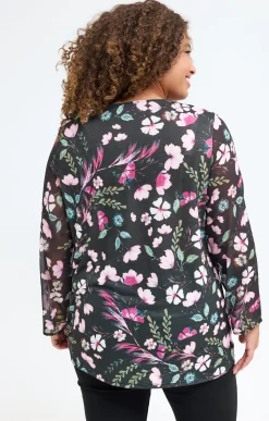 Toscane Boutique Tee-shirts|Tee-shirt imprimé fleuri BOIS DE ROSE