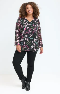 Toscane Boutique Tee-shirts|Tee-shirt imprimé fleuri BOIS DE ROSE