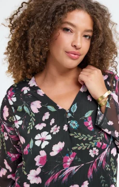 Toscane Boutique Tee-shirts|Tee-shirt imprimé fleuri BOIS DE ROSE