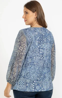 Toscane Boutique Tee-shirts|Tee-shirt imprimé jeans MARINE