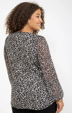 Toscane Boutique Tee-shirts|Tee-shirt imprimé léopard CREME