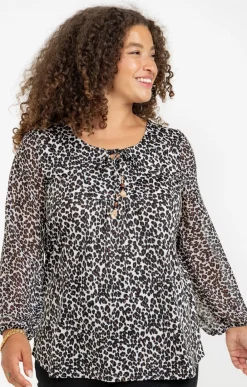 Toscane Boutique Tee-shirts|Tee-shirt imprimé léopard CREME