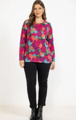 Toscane Boutique Tee-shirts|Tee-shirt imprimé visages maille chaude NOIR