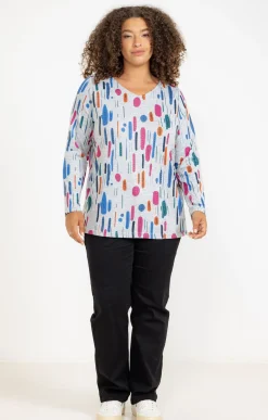 Toscane Boutique Tee-shirts|Tee-shirt maille chaude col V GRIS