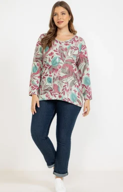 Toscane Boutique Tee-shirts|Tee-shirt maille chaude imprimé VIOLINE