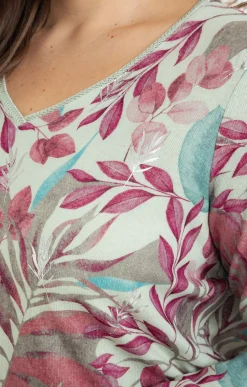 Toscane Boutique Tee-shirts|Tee-shirt maille chaude imprimé VIOLINE