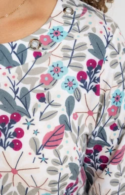 Toscane Boutique Tee-shirts|Tee-shirt maille chaude imprimé ECRU