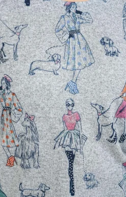 Toscane Boutique Tee-shirts|Tee-shirt maille chaude imprimé GRIS