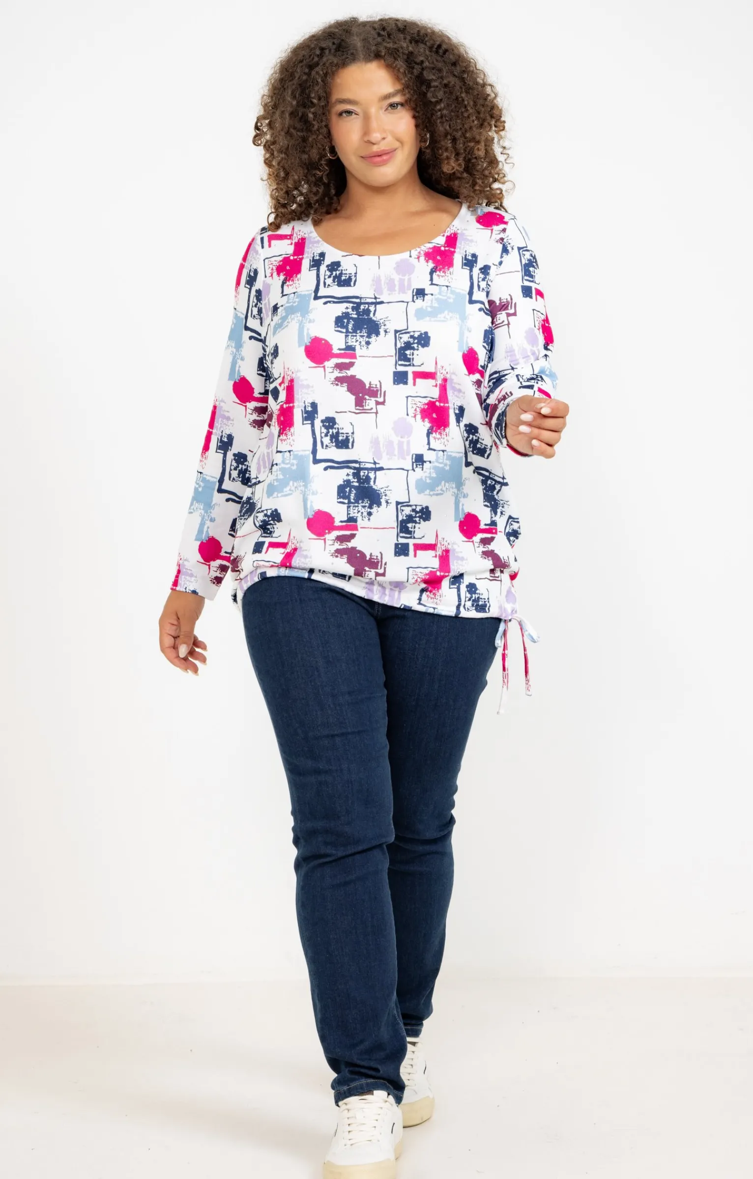 Toscane Boutique Tee-shirts|Tee-shirt maille chaude imprimé ECRU