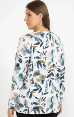 Toscane Boutique Tee-shirts|Tee-shirt maille chaude imprimé VERT PASTEL