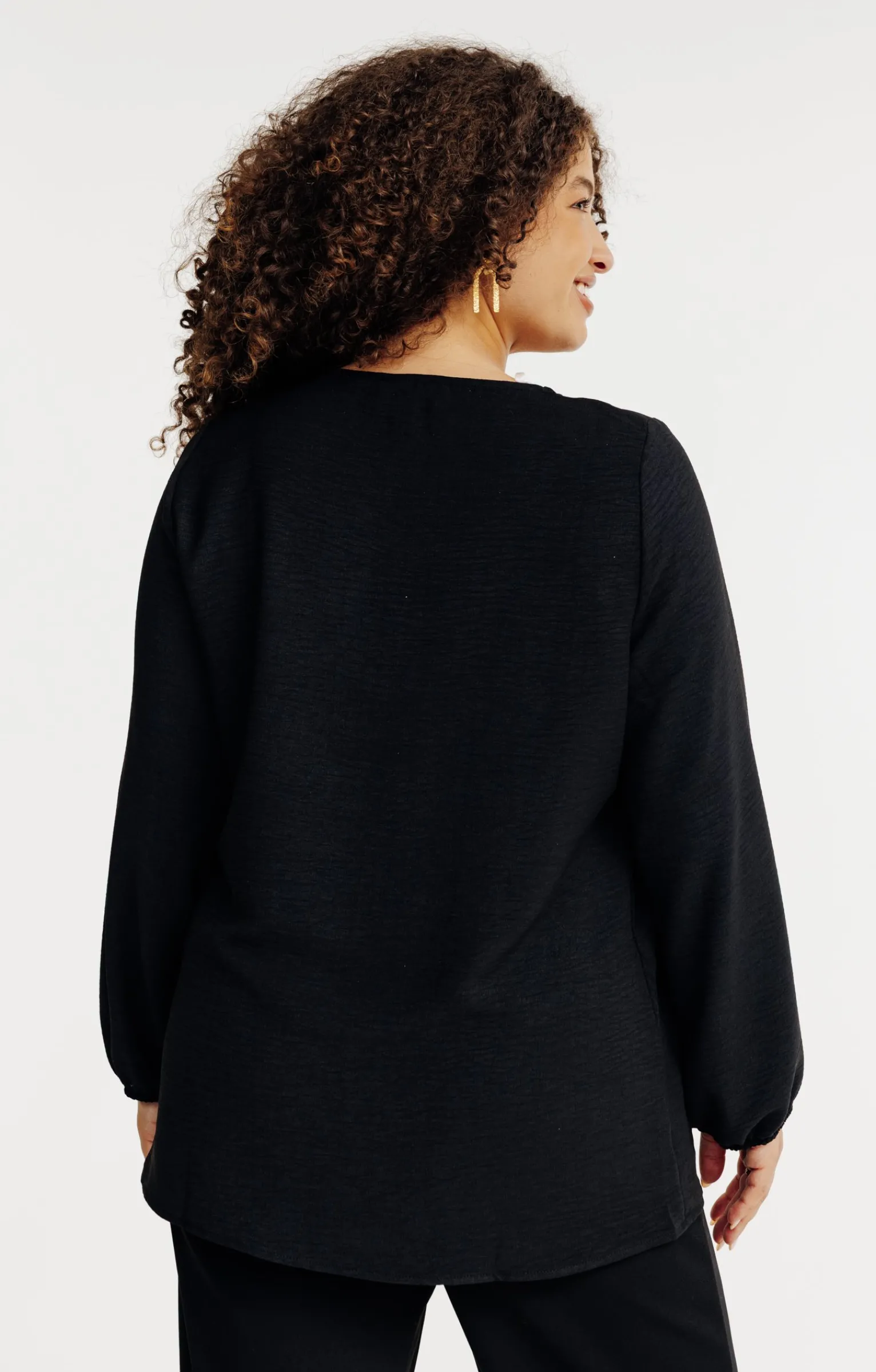 Toscane Boutique Tee-shirts|Tee-shirt uni avec plastron NOIR