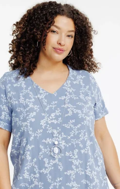 Toscane Boutique Chemisiers & Tuniques|Top manches courtes BLEU