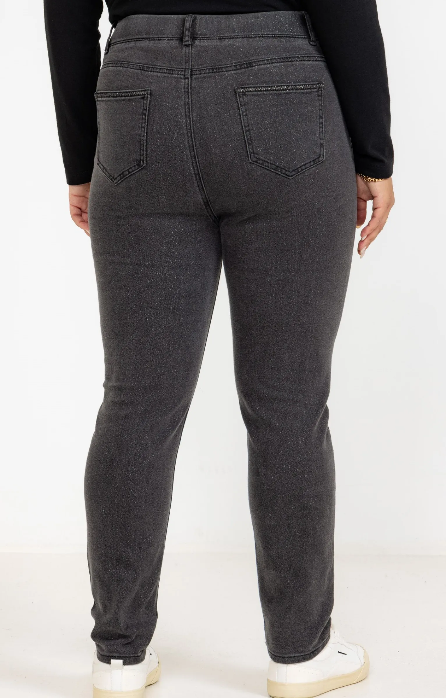 Toscane Boutique Pantalons|Tregging brillant ANTHRACITE