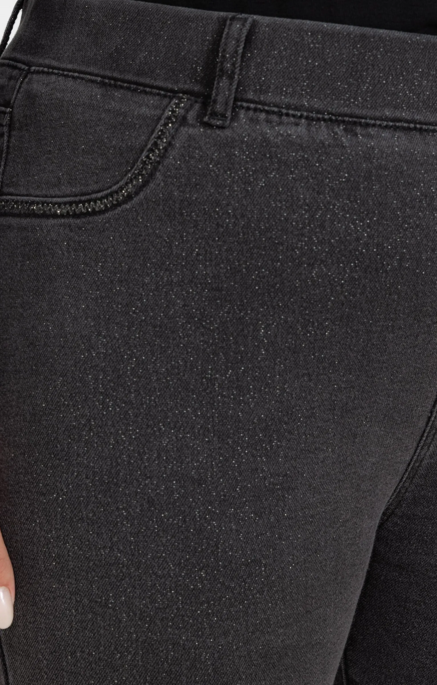 Toscane Boutique Pantalons|Tregging brillant ANTHRACITE