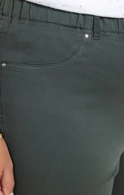 Toscane Boutique Pantalons|Tregging court détail rivet KAKI