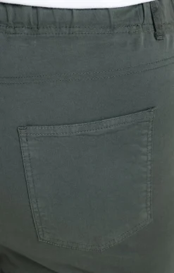 Toscane Boutique Pantalons|Tregging court détail rivet KAKI