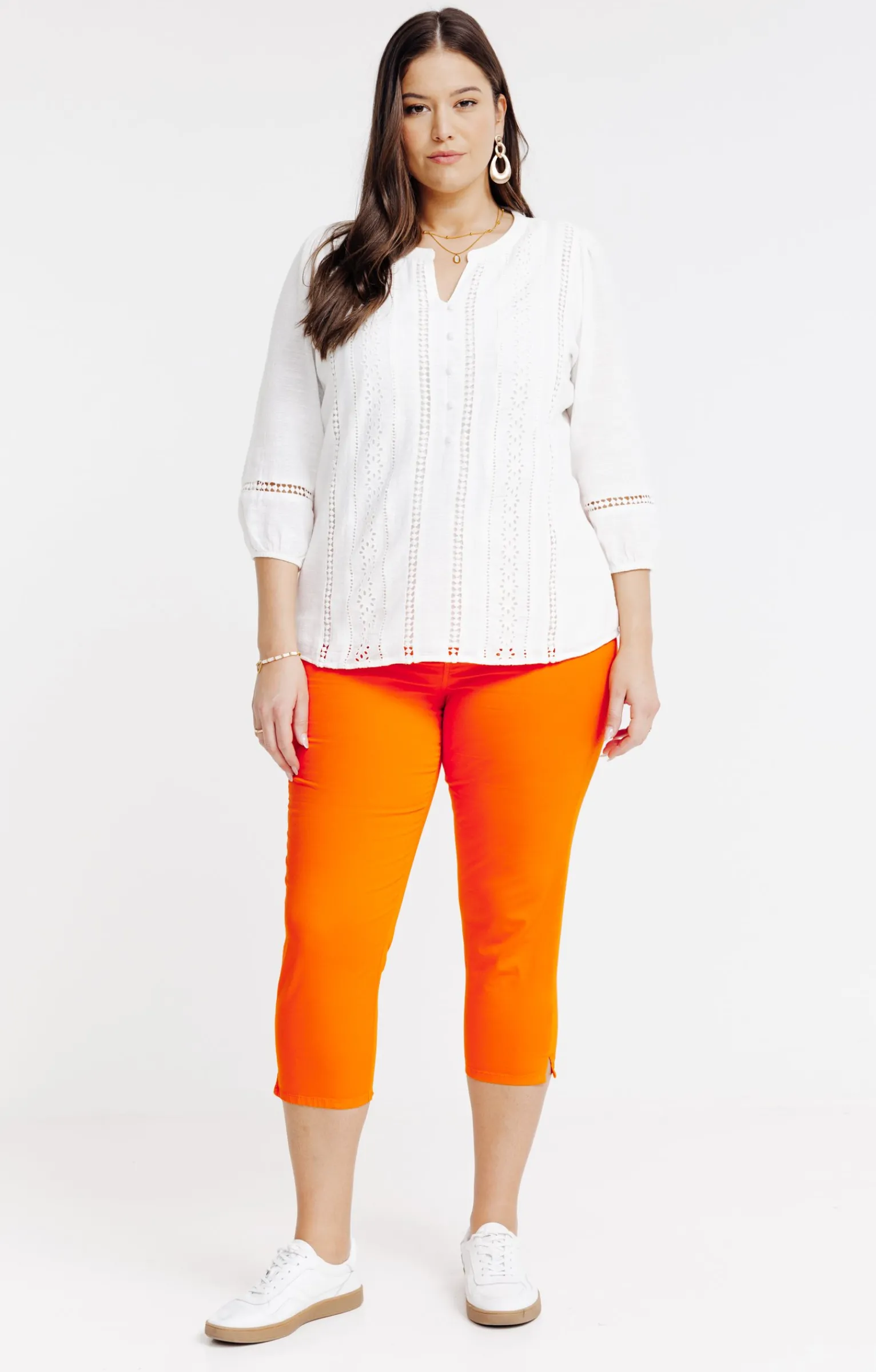 Toscane Boutique Pantalons|Tregging court détail strass smocked ROUGE