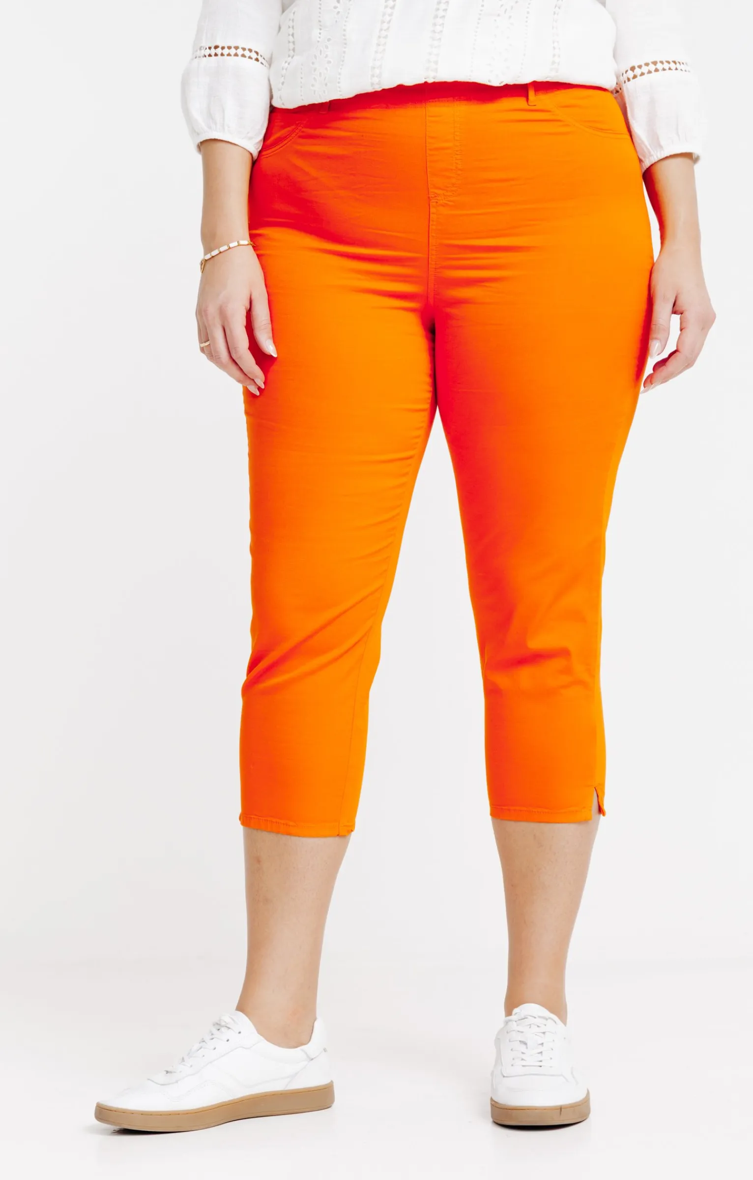 Toscane Boutique Pantalons|Tregging court détail strass smocked ROUGE