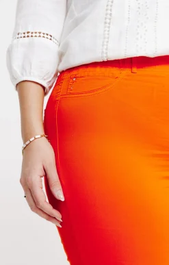 Toscane Boutique Pantalons|Tregging court détail strass smocked ROUGE