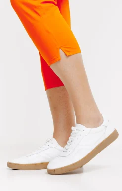 Toscane Boutique Pantalons|Tregging court détail strass smocked ROUGE