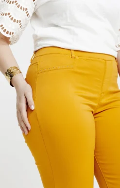 Toscane Boutique Pantalons|Tregging court stretch avec strass MIEL